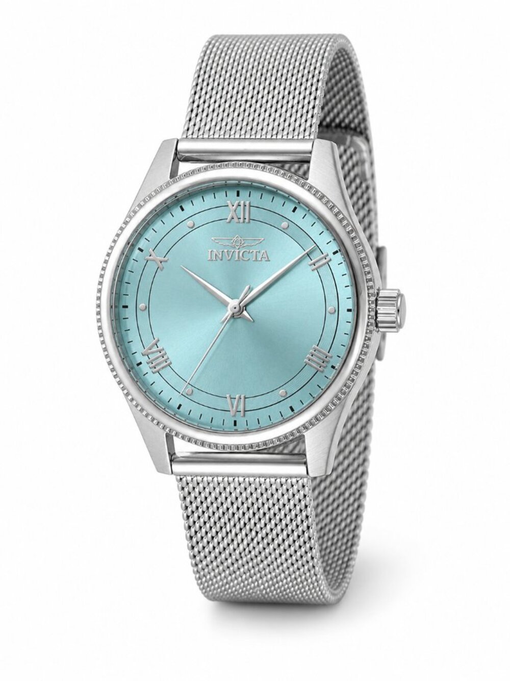 Invicta Celestial 48487 Women's 36mm Light Blue Dial Silver Mesh Watch NIB